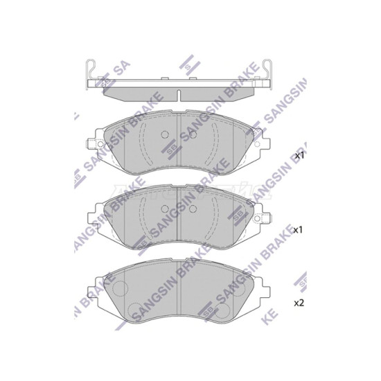 Колодки тормозные перед CHEVROLET LANOS/DAEWOO GENTRA/RAVON NEXIA R3 16-  (диск 256mm) HI-Q/SANGSIN BRAKE