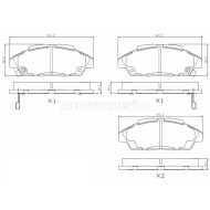 Колодки тормозные перед HONDA ACCORD 89-97/ASCOT 93-98/VIGOR 89-95 SAT