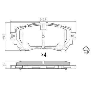 Колодки тормозные перед MAZDA 6 12- SAT