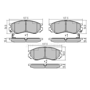 Колодки тормозные перед MITSUBISHI L200 96-06 SAT