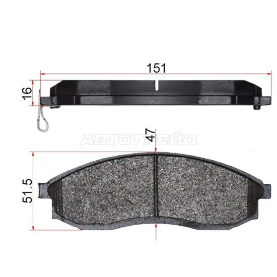 Колодки тормозные перед  MMC L200 06- PAJERO SPORT 98-09 CHALLENGER II 08- NISSAN NV200 10- AKOK