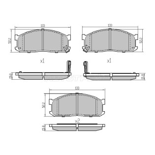 Колодки тормозные перед NISSAN TERRANO D21/VANET C22 SAT