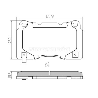 Колодки тормозные перед SUBARU IMPREZA WRX SAT