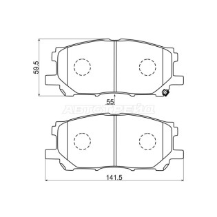 Колодки тормозные перед TOYOTA HARRIER/LEXUS RX3## 03- AKEBONO