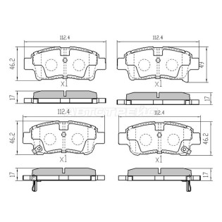 Колодки тормозные перед TOYOTA PLATZ/ VITZ/PROBOX 00- SAT