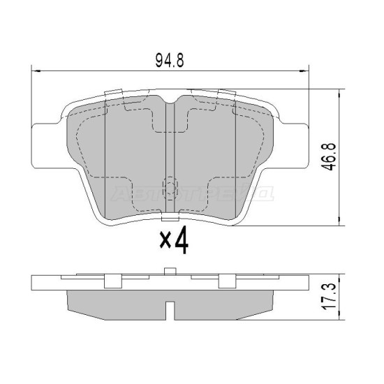 Колодки тормозные зад CITROEN/PEUGOET 307/408/GEELY EMGRAND SAT