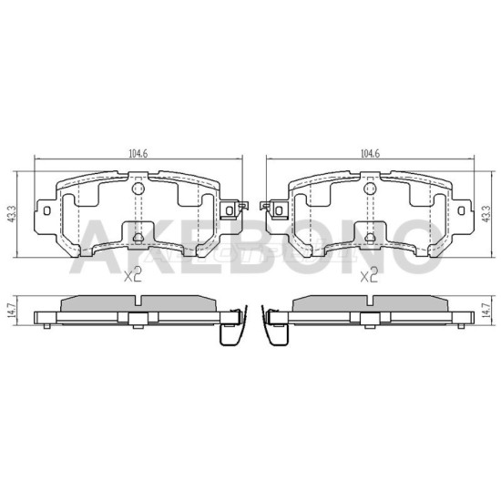 Колодки тормозные зад MAZDA CX5 AKEBONO