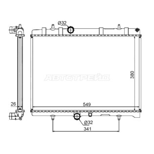 Радиатор Citroen Berlingo 08-22 / C4 04- / C4 Picasso 07-14 / C5 01-17 / Peugeot 308 07-19 / Citroen SAT