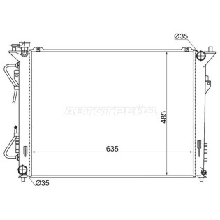 Радиатор HYUNDAI SONATA NF 2.0/2.4/3.3 05-09/KIA MAGENTIS 06-10 SAT