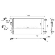 Радиатор кондиционера CHEVROLET CAPTIVA/OPEL ANTARA 2.2D 06- SAT