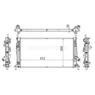 Радиатор MAZDA 3 1.4/1.6/1.6D/2.0/2.0D 03-09/FORD FOCUS II/C-MAX 1.4/1.6/1.6D/1.8/1.8TD/2.0/2 KOYO