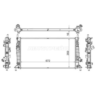 Радиатор MAZDA 3 1.4/1.6/1.6D/2.0/2.0D 03-09/FORD FOCUS II/C-MAX 1.4/1.6/1.6D/1.8/1.8TD/2.0 SAT