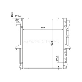 Радиатор MITSUBISHI L200 06-/MONTERO/PAJERO SPORT 3.0/3.5/3.2D 08- (26mm) SAT