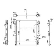 Радиатор Mitsubishi L200 15- / Pajero Sport 16-21 / Fiat Fullback 15-20 SAT
