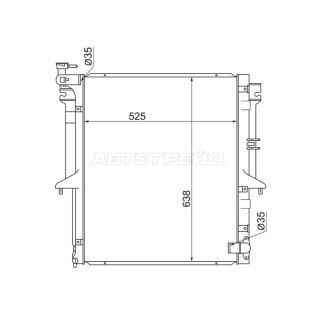 Радиатор MITSUBISHI L200 /TRITON 06-/ PAJERO SPORT 08- 2.5D(16mm) SAT