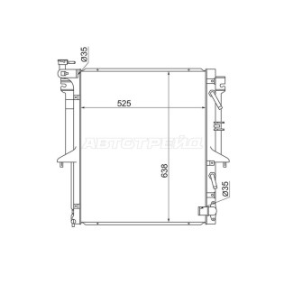 Радиатор MITSUBISHI L200 /TRITON 06-/ PAJERO SPORT 08- 2.5D(26mm) SAT
