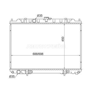 Радиатор NISSAN X-TRAIL/LIBERTY QR20/25 00-07 SAT