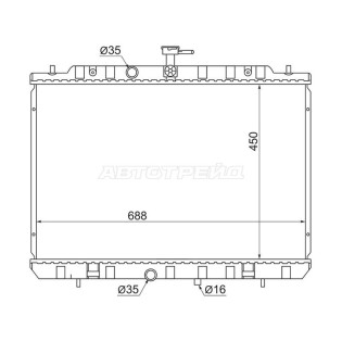 Радиатор NISSAN X-TRAIL MR20DE/QR25DE 07-/SERENA ##C26 10-16 SAT