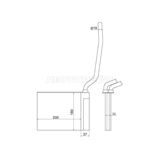 Радиатор отопителя салона FORD FOCUS/C-MAX 04-/MAZDA 3 03-/MAZDA 5 05-/VOLVO C 30 06-/C70 05-/S40 / SAT