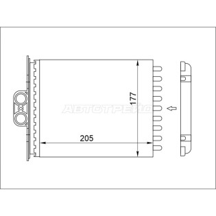 Радиатор отопителя салона OPEL VECTRA 95-/SAAB 9-5 97- (с кондиционером)(трубчатый) SAT