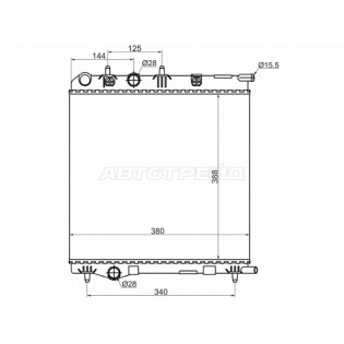 Радиатор PEUGEOT 207/208 1.4/1.6 06- /CITROEN C3/DS3 1.4/1.6 09- SAT