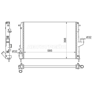 Радиатор RENAULTE DUSTER 15-18 2.0 F4R SAT