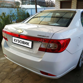 Бампер задний в цвет кузова Chevrolet Epica (2006-2013) 11U - Galaxy White - Белый