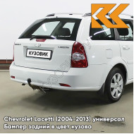 Бампер задний в цвет кузова Chevrolet Lacetti (2004-2013) универсал GAZ - SUMMIT WHITE - Белый