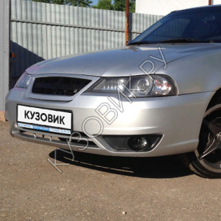 Бампер передний в цвет кузова Daewoo Nexia N150 (2008-2016) 95U - Dove Silver - Серебристый