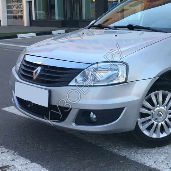 Бампер передний в цвет кузова Renault Logan 1 (2009-2015) фаза 2 рестайлинг Бампер передний в цвет кузова Renault Logan 1 (2009-2015) фаза 2 рестайлинг